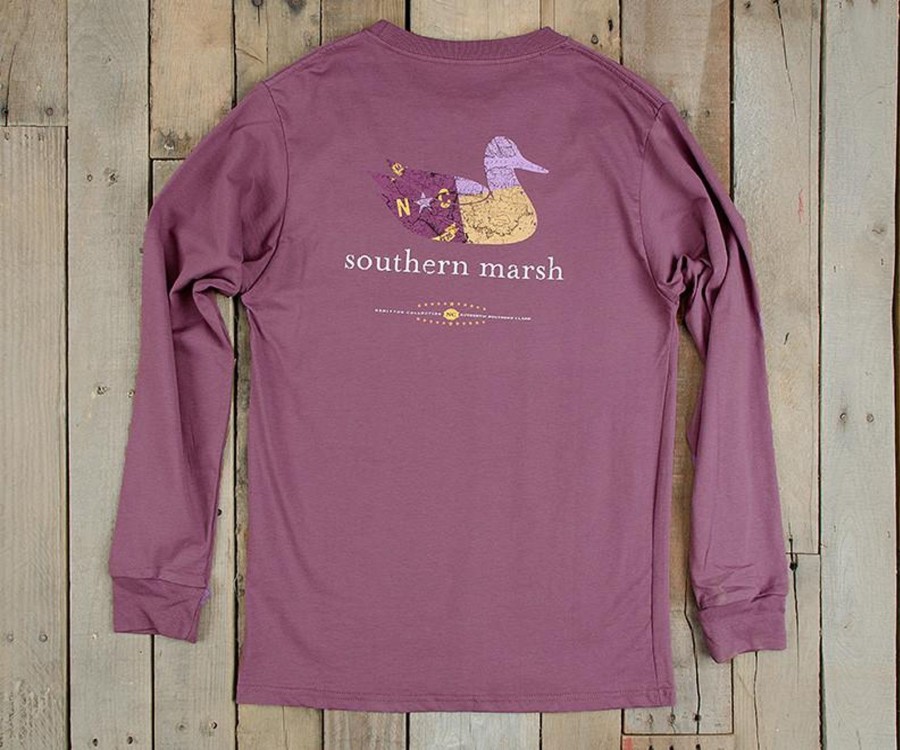 Men'S Southern Marsh Original Ls Tees | Authentic Heritage Tee | North Carolina | Long Sleeve