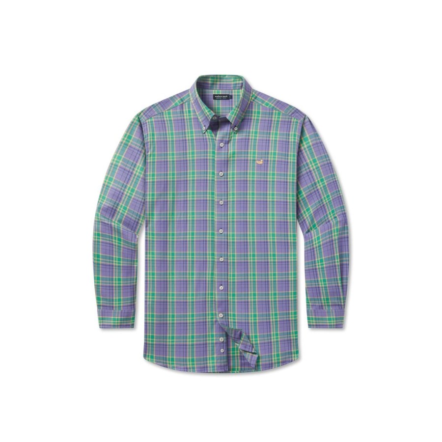 Men'S Southern Marsh Relaxed | Lexington Windowpane Dress Shirt