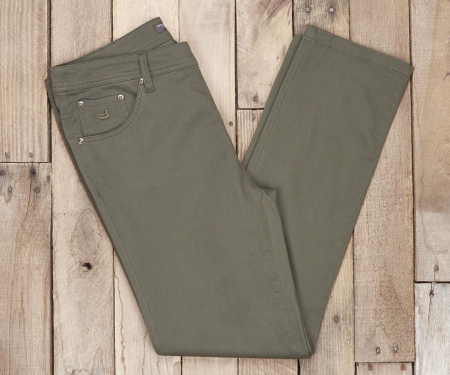 Men'S Southern Marsh Pants | Brazos Stretch Twill Pant | Dark Green Dark Green Brazos