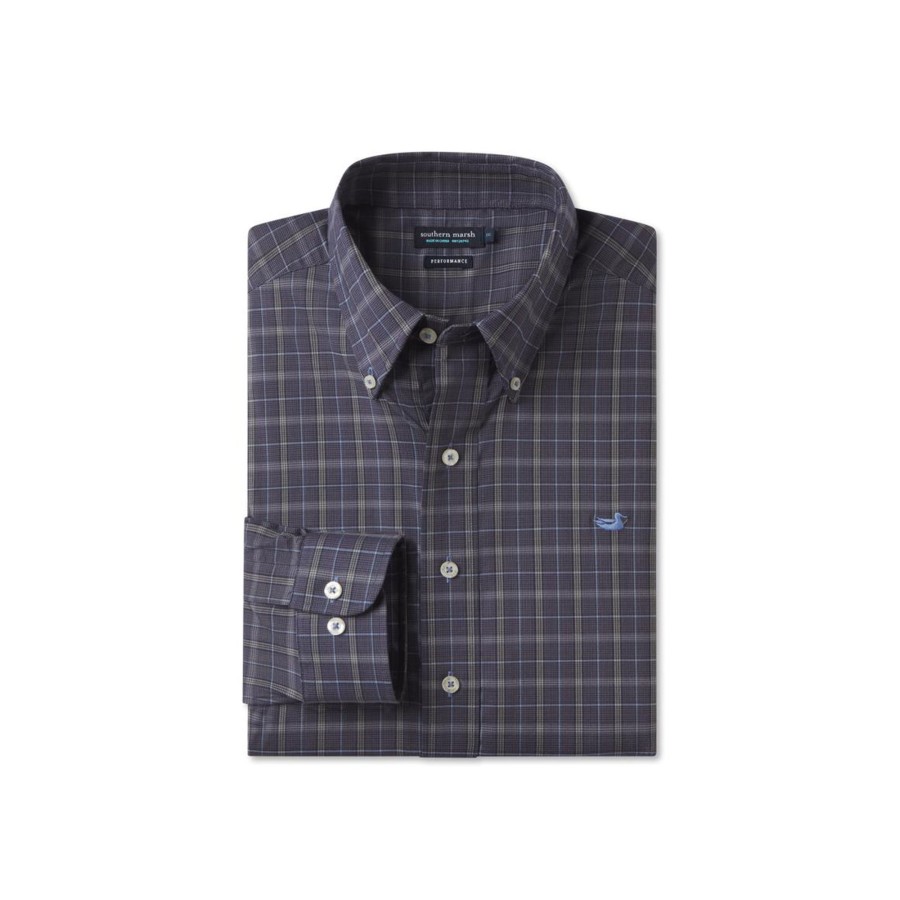 Men'S Southern Marsh Performance | Bastrop Performance Check Dress Shirt