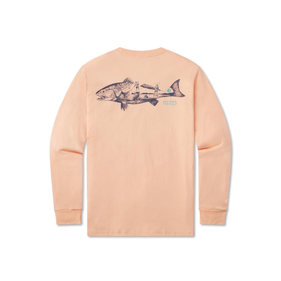 Men'S Southern Marsh Original Ls Tees | Sunset Spots Tee - Long Sleeve