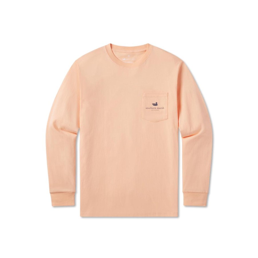 Men'S Southern Marsh Original Ls Tees | Sunset Spots Tee - Long Sleeve