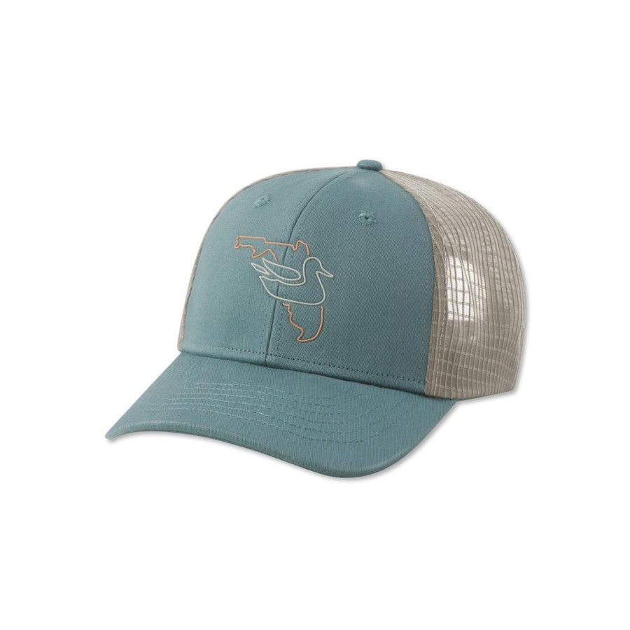 Women'S Southern Marsh Hats & Visors | Trucker Hat - Original Outline - Florida Slate