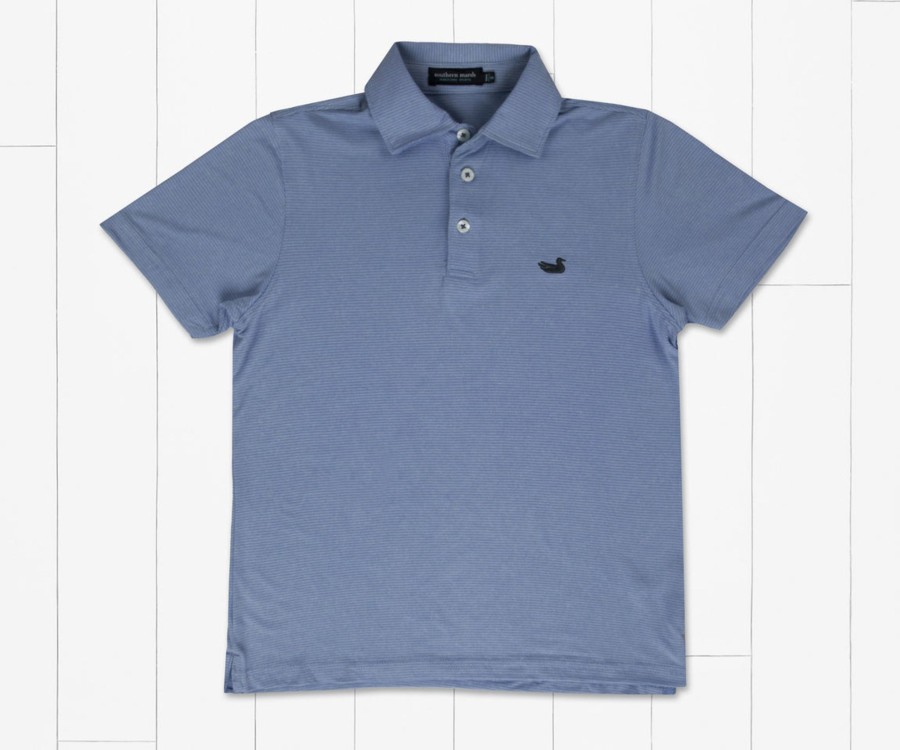 Youth Southern Marsh Polos | Youth Biscayne Heather Performance Polo