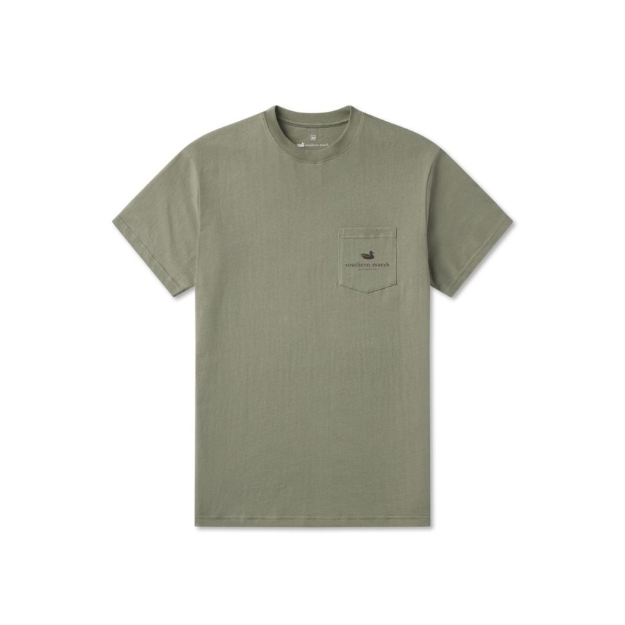 Men'S Southern Marsh Original Ss Tees | Birdshot Tee Bay Green