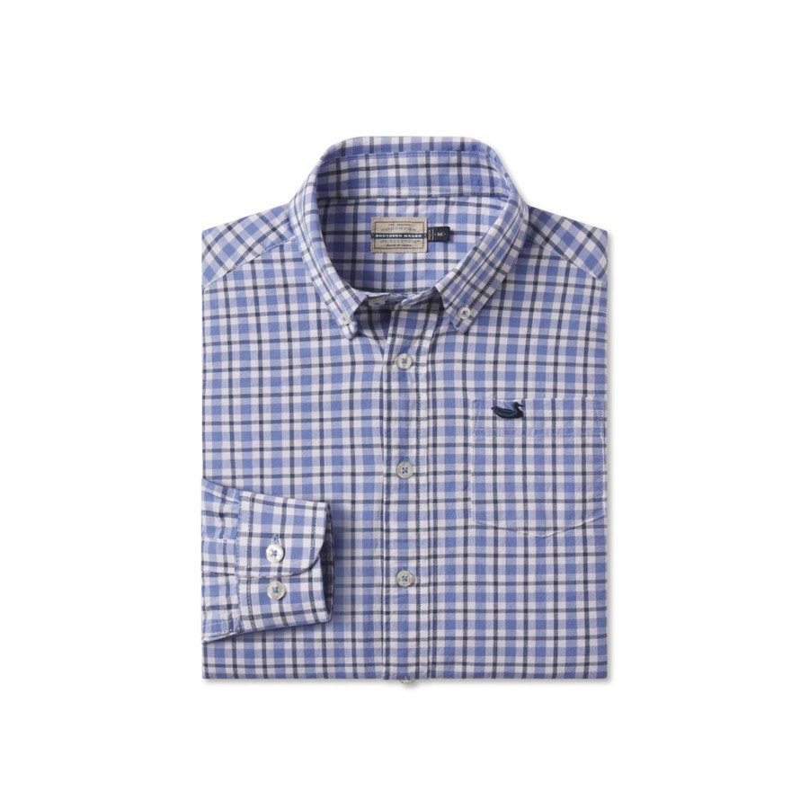 Youth Southern Marsh Dress Shirts | Youth Oak Grove Washed Gingham Dress Shirt