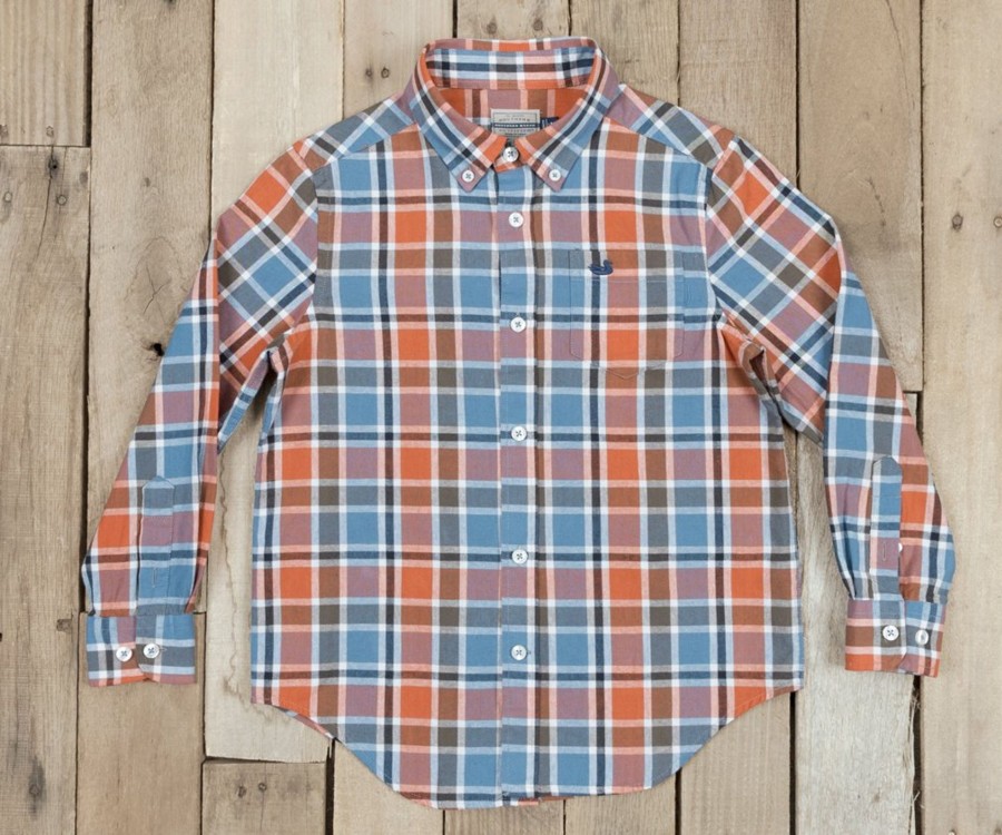 Youth Southern Marsh Dress Shirts | Youth Ocoee Washed Plaid