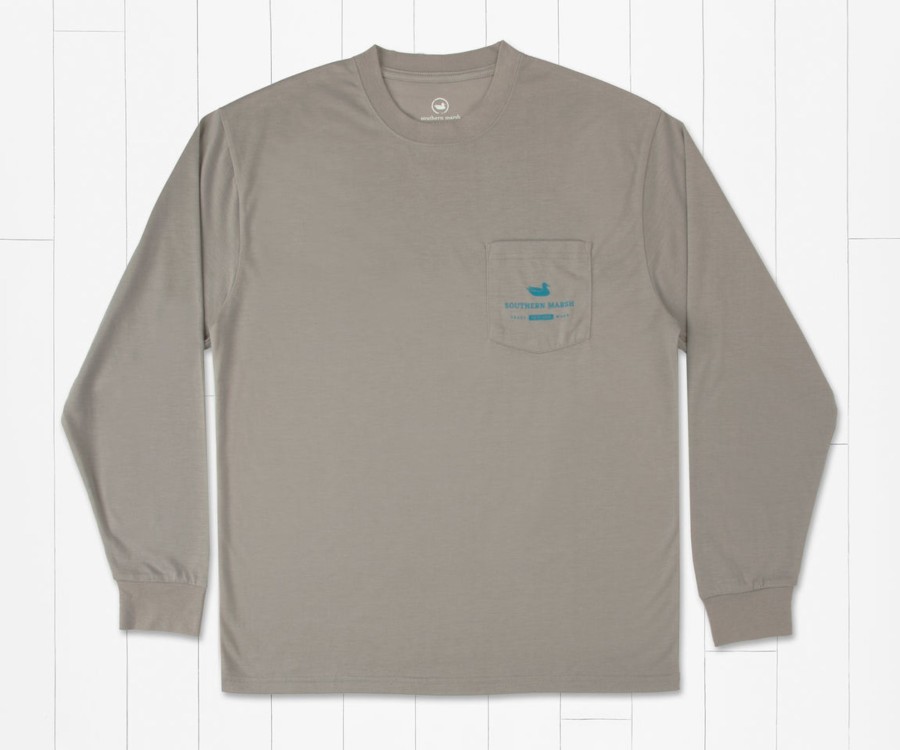 Men'S Southern Marsh Fishing Shirts | Fieldtec Comfort Tee - Trout Fade - Long Sleeve