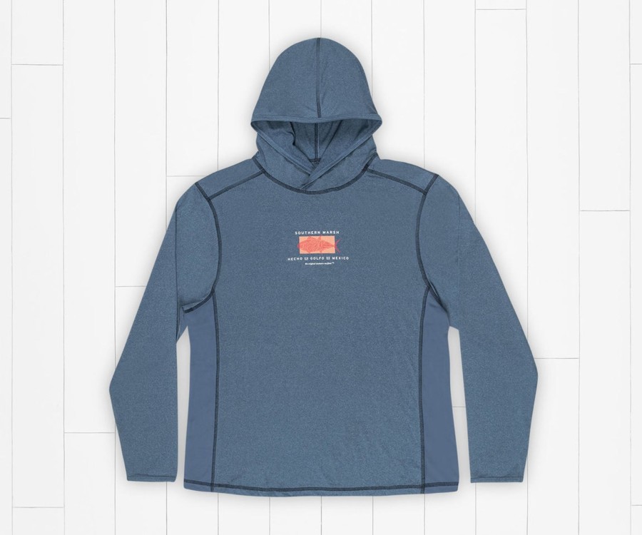 Men'S Southern Marsh Fishing Shirts | Fieldtec Featherlight Performance Hoodie | Made In The Gulf