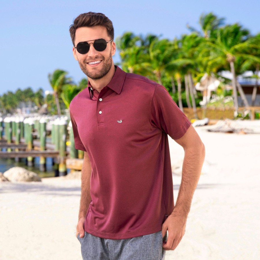 Men'S Southern Marsh Polos | Eagle Heather Performance Polo