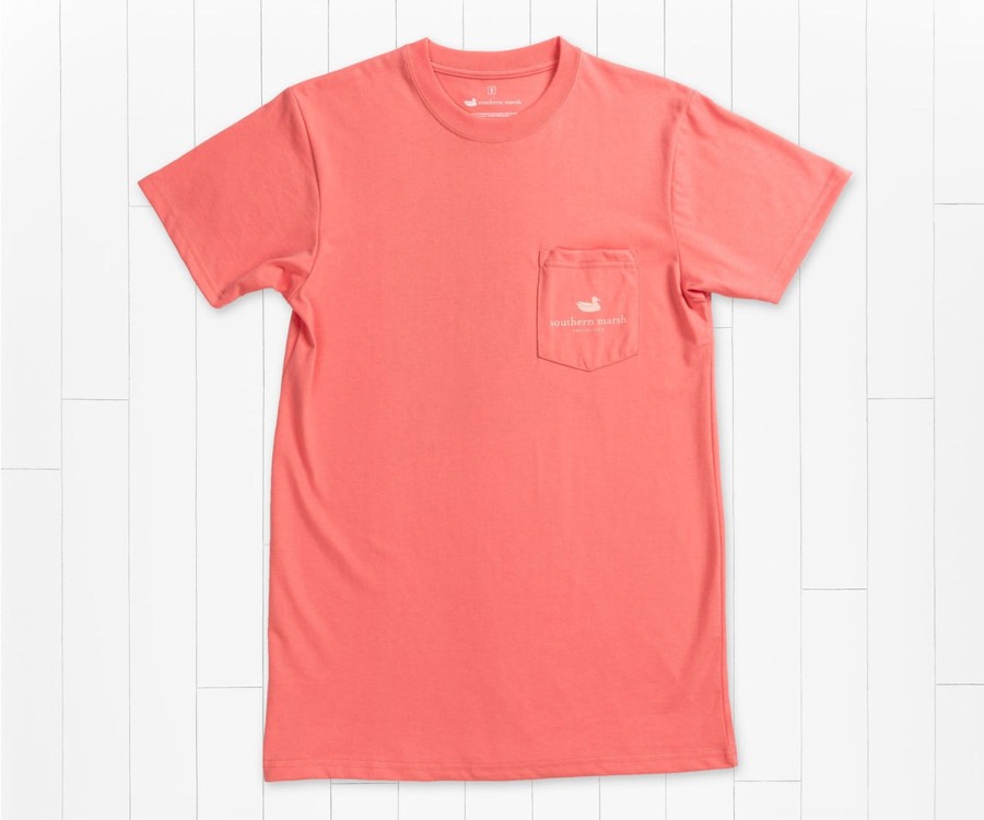 Men'S Southern Marsh Original Ss Tees | Southern Horizons Tee | Lighthouse Azalea