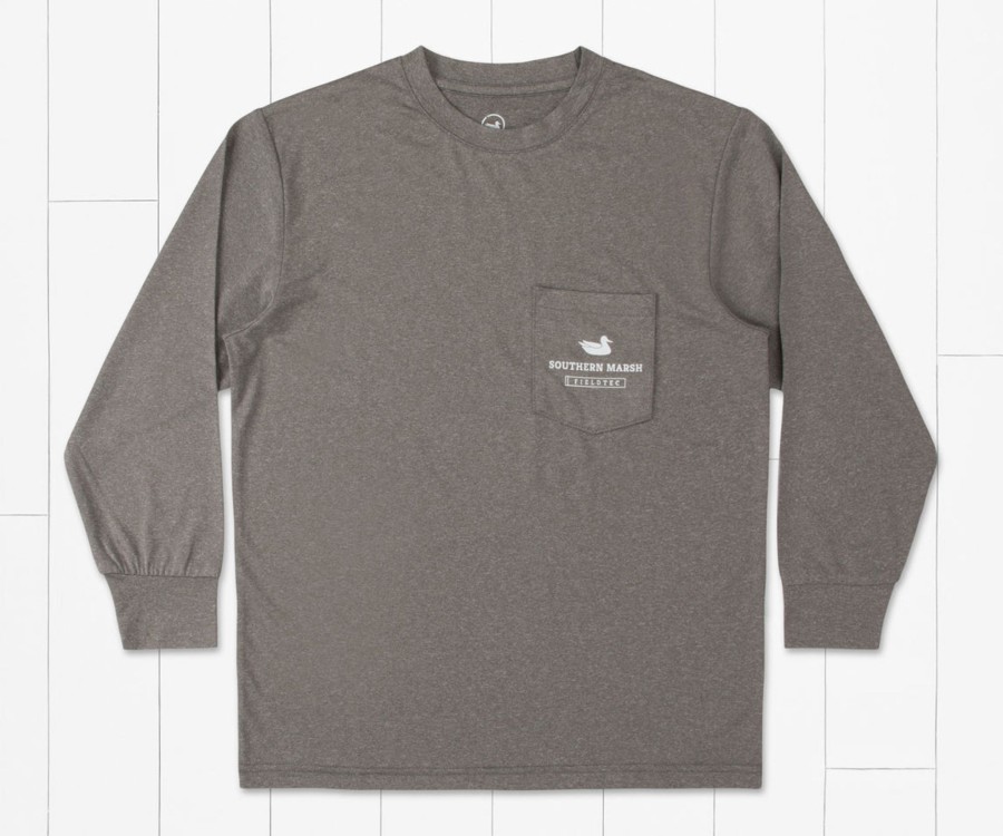 Youth Southern Marsh Performance Long Sleeve Tees | Youth Fieldtec Featherlight Ls - Offroad Rodeo Light Gray