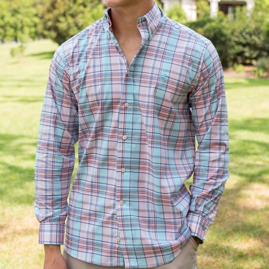 Men'S Southern Marsh Performance | Kershaw Performance Plaid Dress Shirt