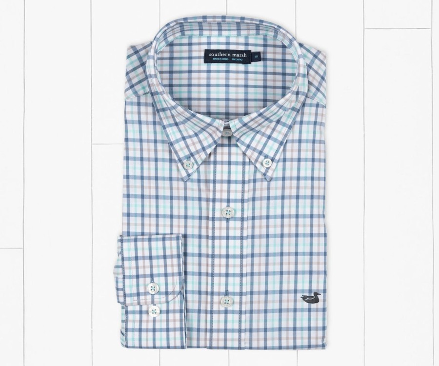 Men'S Southern Marsh Performance | Chambers Performance Gingham Dress Shirt