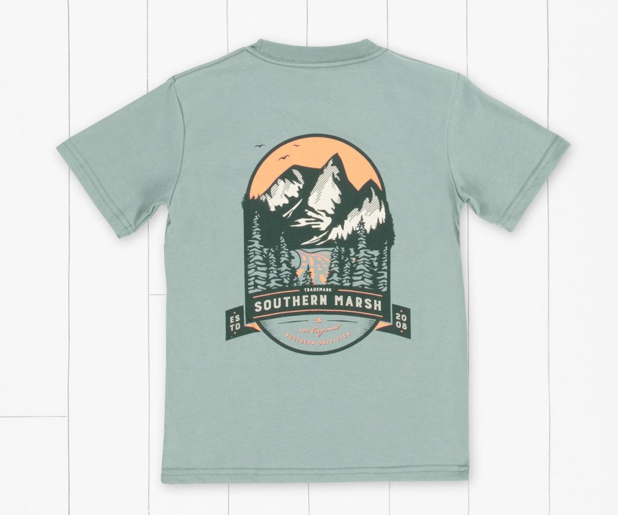 Youth Southern Marsh Original Tees | Youth Mountain Pass Tee Burnt Sage