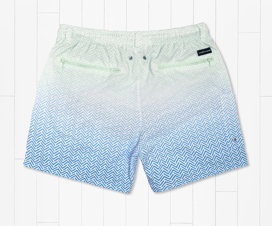 Men'S Southern Marsh Swim Trunks | Dockside Swim Trunks | Herringbone Fade