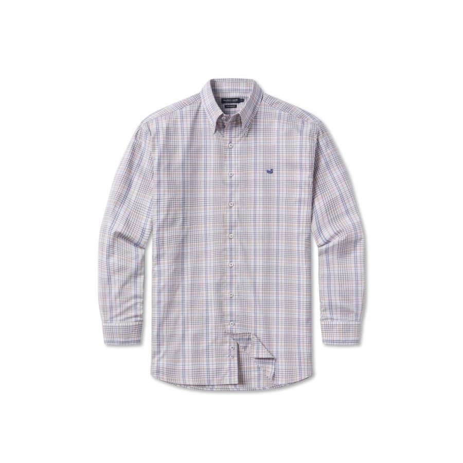 Men'S Southern Marsh Performance | Shores Windowpane Performance Dress Shirt