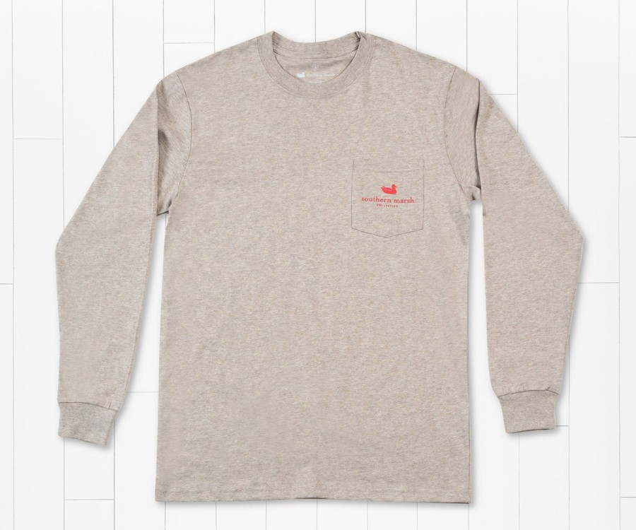 Women'S Southern Marsh Original Long Sleeve Tees | Endless Weekend Tee | Long Sleeve Washed Burnt Taupe