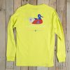 Women'S Southern Marsh Original Long Sleeve Tees | Authentic Heritage Tee | Louisiana | Long Sleeve Electric Lime