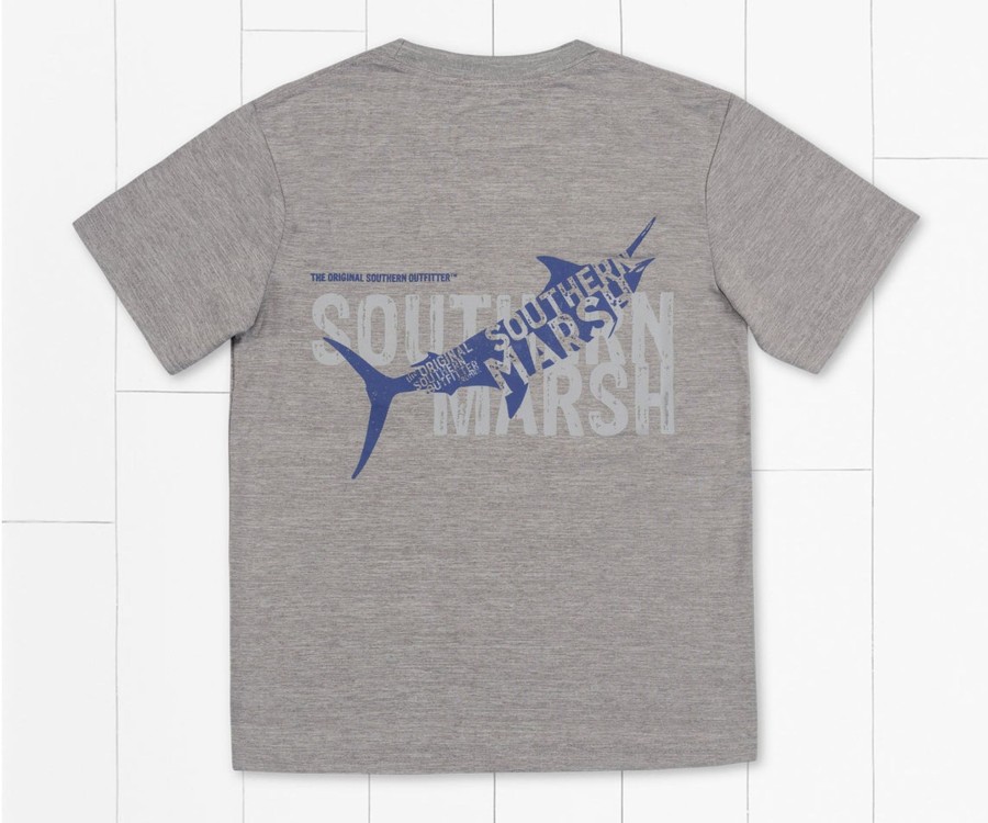 Youth Southern Marsh Performance Tees | Youth Fieldtec Heathered Performance Tee | Outfitter Dark Gray