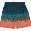 Youth Southern Marsh Swim Trunks | Youth Harbor Lined Trunk - Trout Dots Teal And Peach