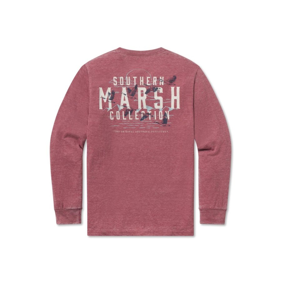 Men'S Southern Marsh Seawash Long Sleeve Tees | Seawash Tee | Etched Formation | Long Sleeve