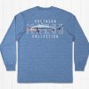 Men'S Southern Marsh Fishing Shirts | Fieldtec Heathered Tee - Hammerhead - Long Sleeve Oxford Blue