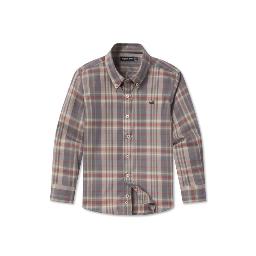 Youth Southern Marsh Dress Shirts | Youth Blanco Plaid Dress Shirt