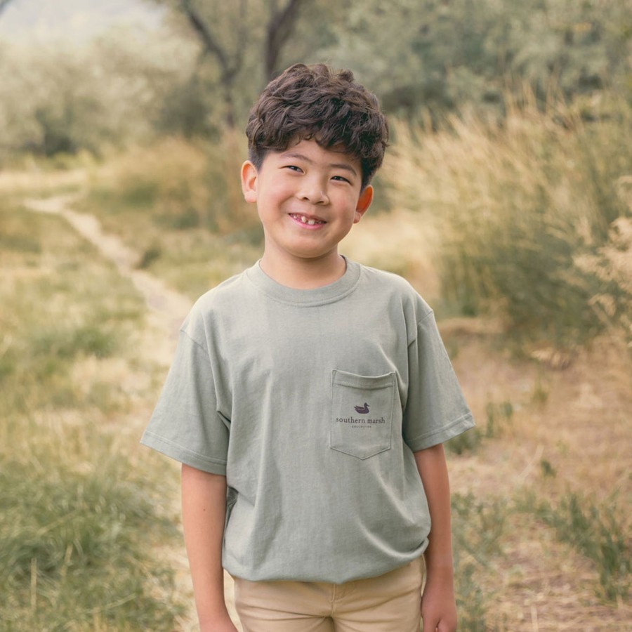 Youth Southern Marsh Original Tees | Youth Birdshot Tee Bay Green