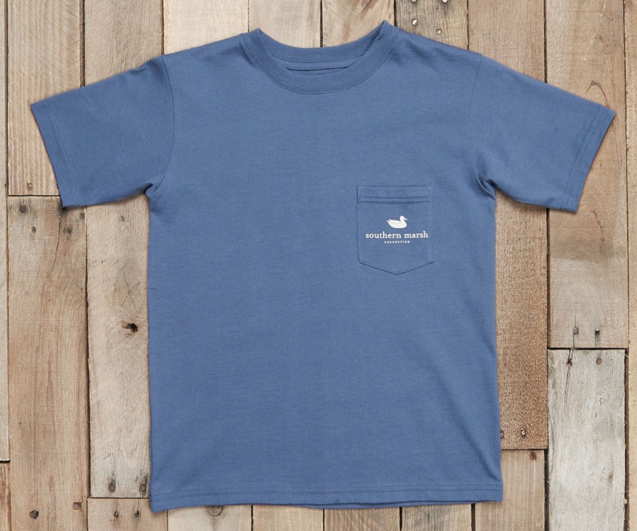 Youth Southern Marsh Original Tees | Youth River Route Collection Tee | Alabama & Georgia Bluestone