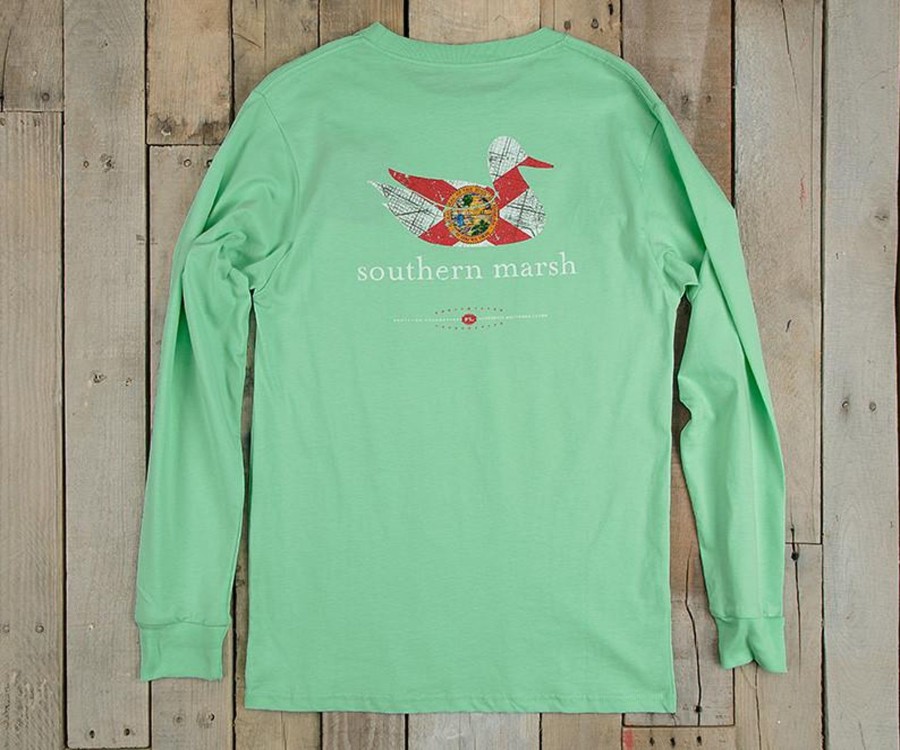 Women'S Southern Marsh Original Long Sleeve Tees | Authentic Heritage Tee | Florida | Long Sleeve