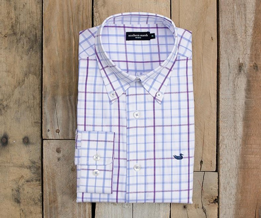 Men'S Southern Marsh Wrinkle-Free | Catahoula Tattersall Dress Shirt