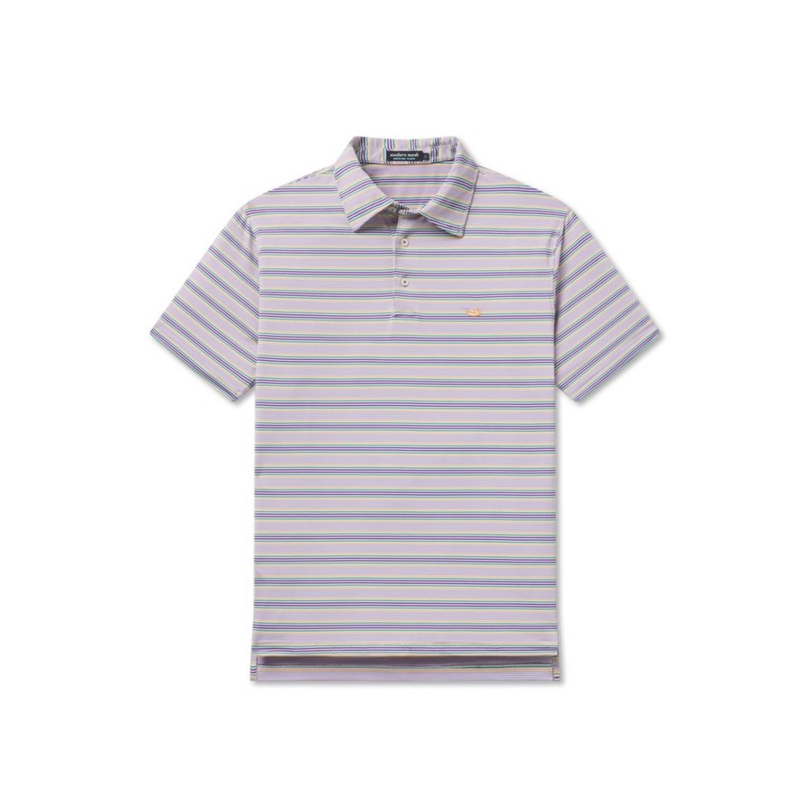 Men'S Southern Marsh Polos | Bermuda Performance Polo | Pensacola Stripe