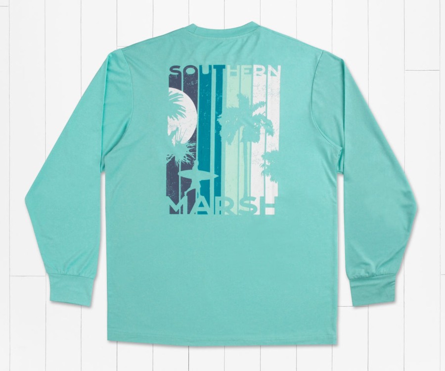 Men'S Southern Marsh Fishing Shirts | Fieldtec Featherlight Tee - Twilight Ride - Long Sleeve