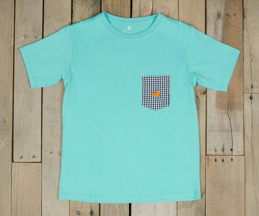 Youth Southern Marsh Original Tees | Youth Stewart Pocket Tee - Gingham