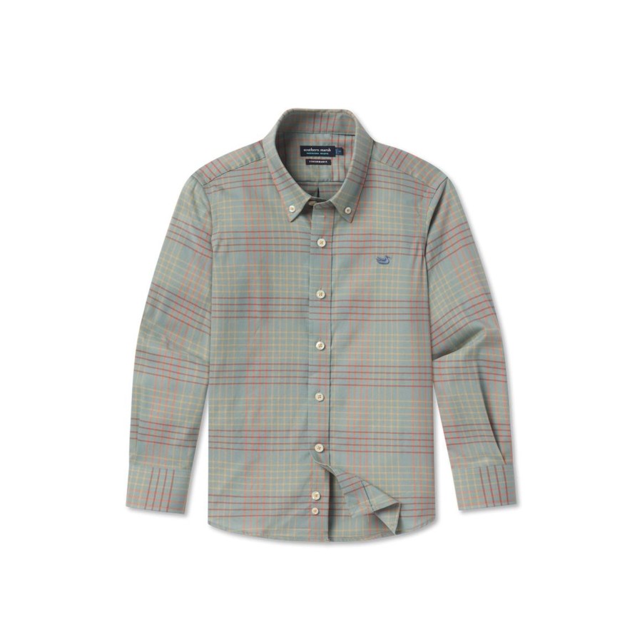 Youth Southern Marsh Dress Shirts | Youth Winfield Grid Performance Dress Shirt