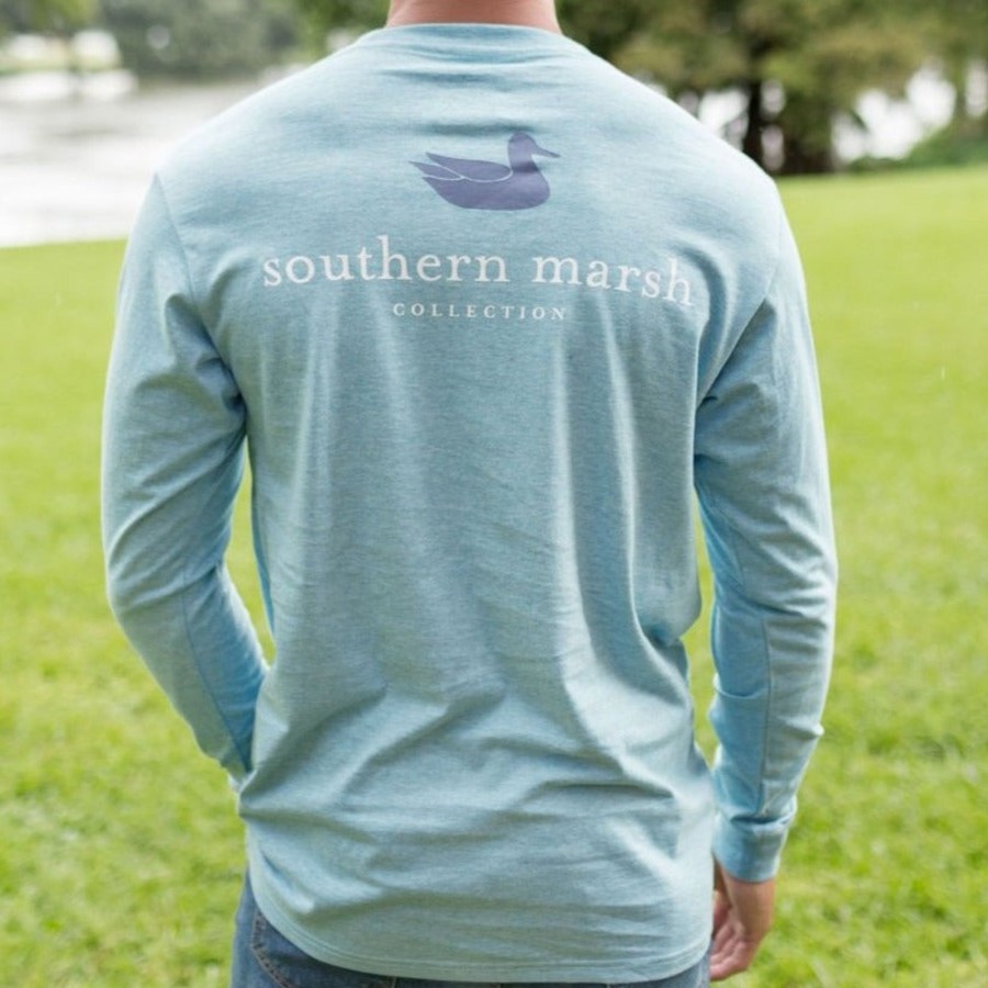 Women'S Southern Marsh Original Long Sleeve Tees | Authentic Heathered Tee | Long Sleeve