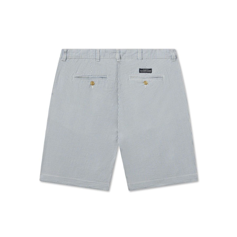 Men'S Southern Marsh Shorts | Seersucker Regatta Short 8In. Flat Seersucker Blue