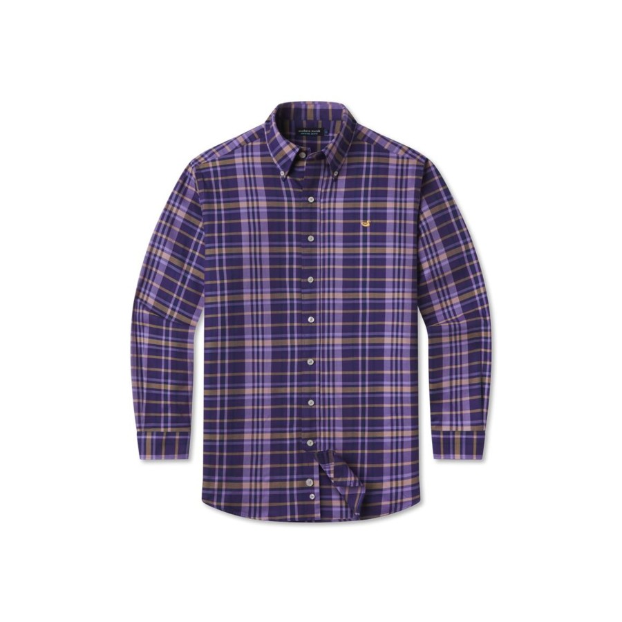 Men'S Southern Marsh Relaxed | Blanco Plaid Dress Shirt