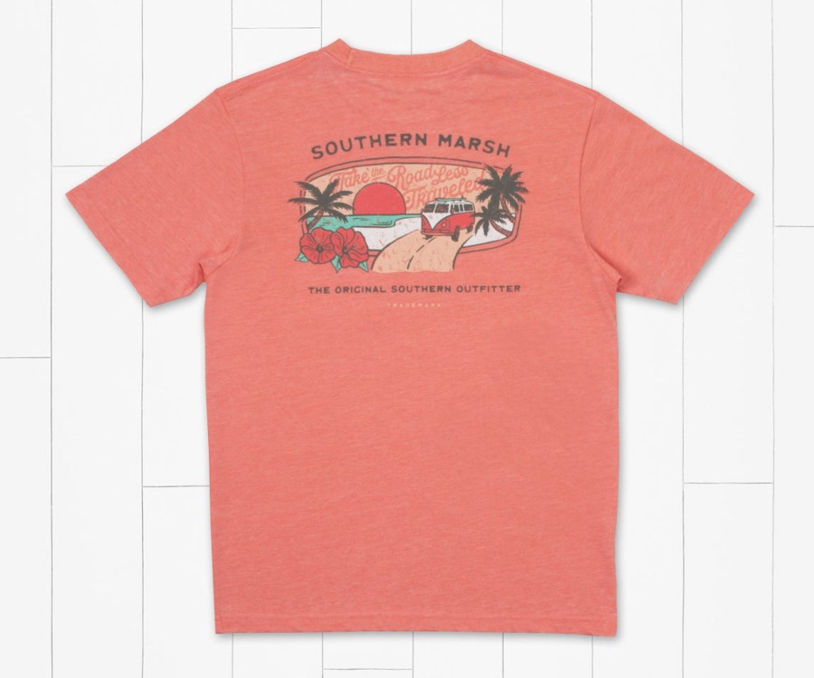 Youth Southern Marsh Seawash Tees | Youth Seawash Tee - The Road Coral