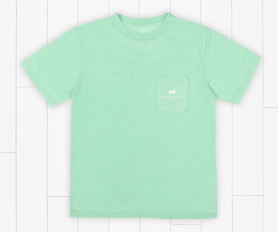 Youth Southern Marsh Seawash Tees | Youth Seawash Tee | Mercantile Co. Bimini Green