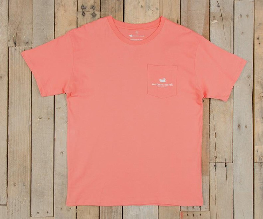 Men'S Southern Marsh Original Ss Tees | Blue Marlin Fishing Tee | Short Sleeve Azalea