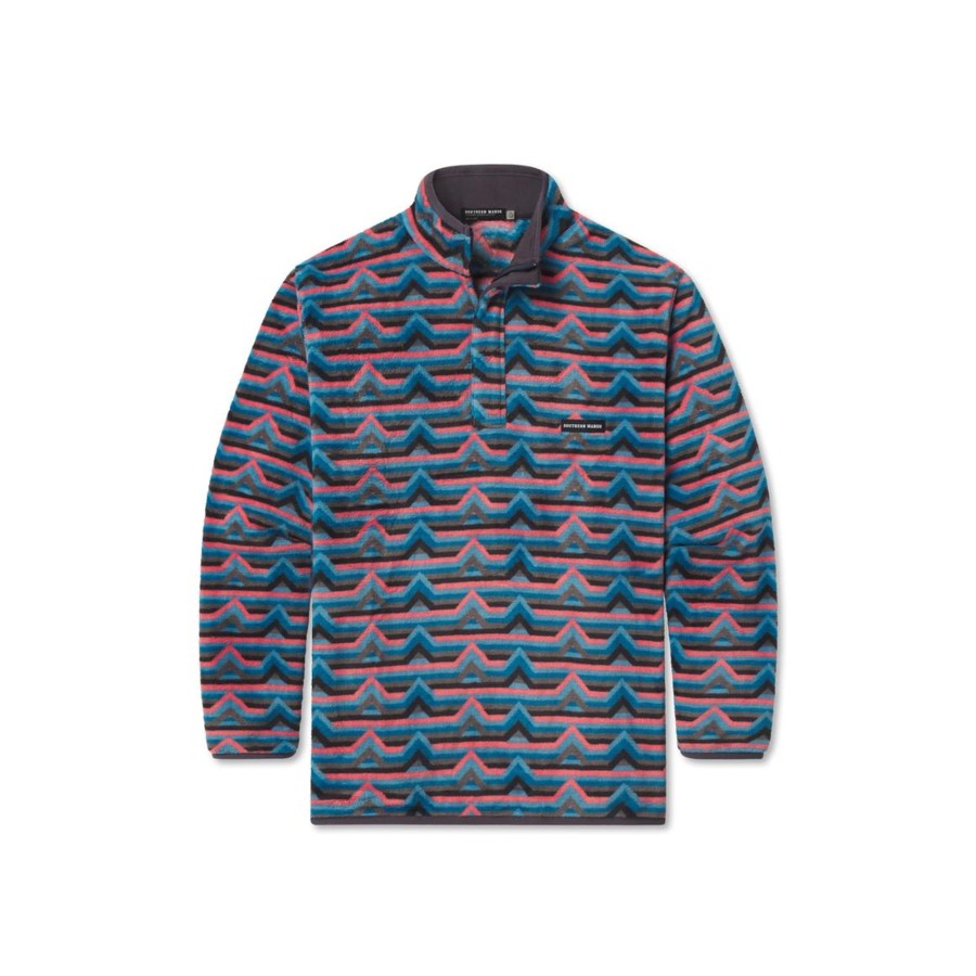 Men'S Southern Marsh Pullovers And Sweaters | Moab Stripe Fleece Pullover