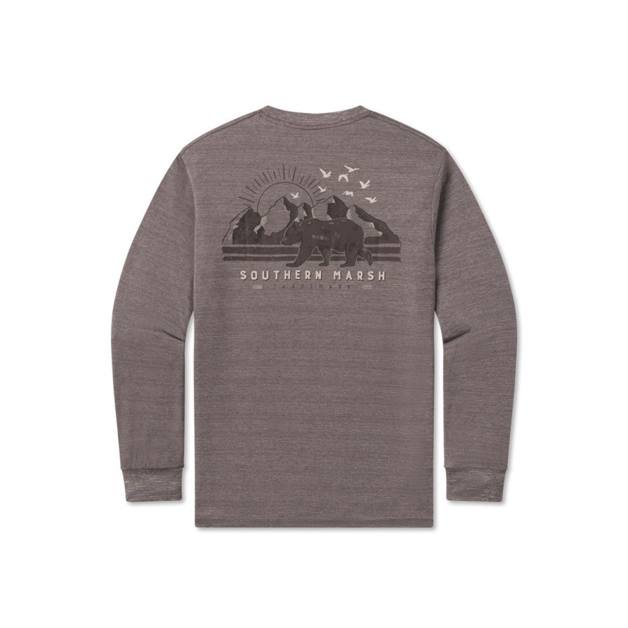 Women'S Southern Marsh Performance Long Sleeve Tees | Fieldtec Heathered Performance Tee | Bear