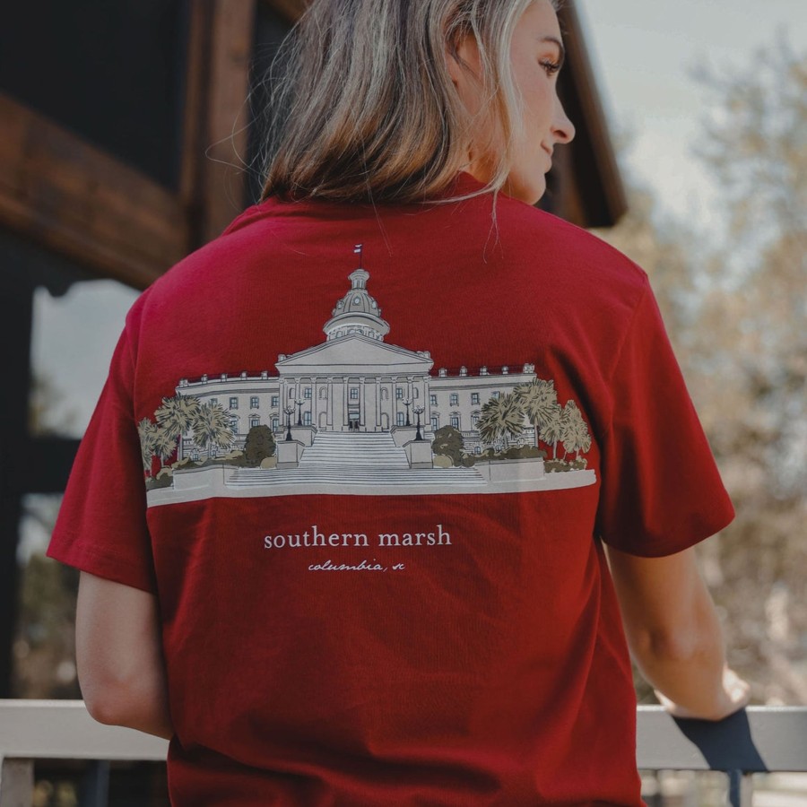 Women'S Southern Marsh Original Tees | Southern Cities Tee - Columbia Maroon