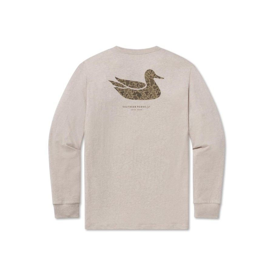 Women'S Southern Marsh Original Long Sleeve Tees | Duck Originals Tee - Camo - Long Sleeve