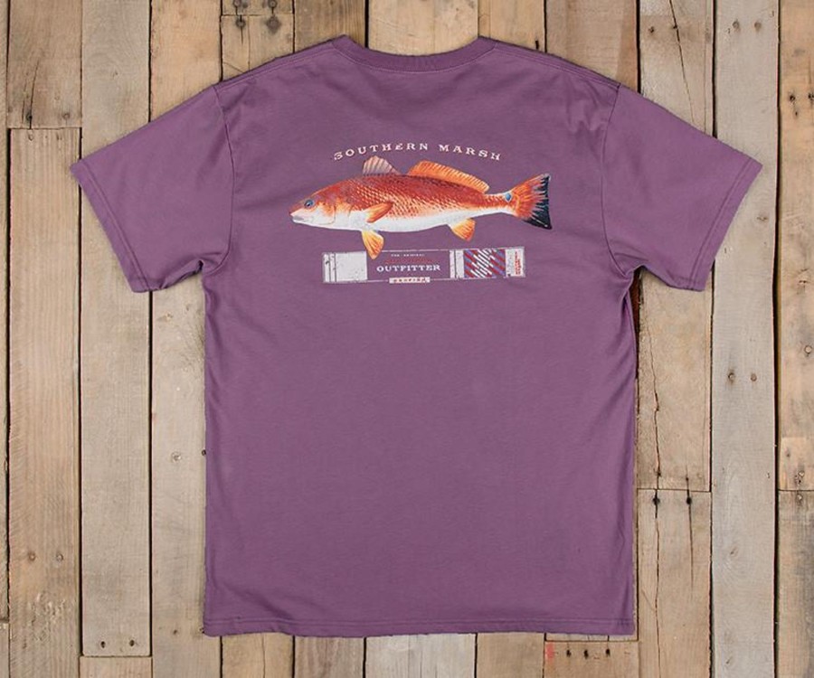 Men'S Southern Marsh Original Ss Tees | Outfitter Collection Tee - Redfish Iris