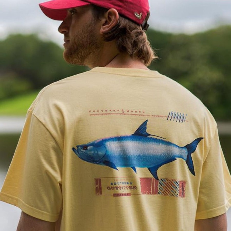 Men'S Southern Marsh Original Ss Tees | Outfitter Collection Tee - Tarpon Light Yellow