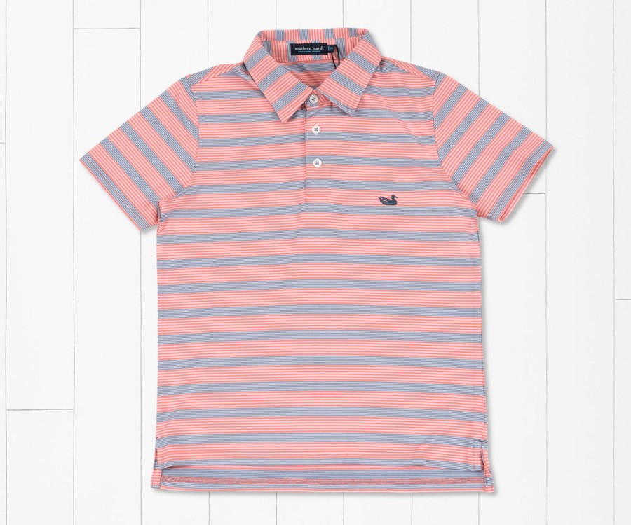 Youth Southern Marsh Polos | Youth Bermuda Performance Polo | Pensacola Stripe