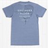 Men'S Southern Marsh Seawash Tees | Seawash Branding Tee | Sailfish Washed Blue